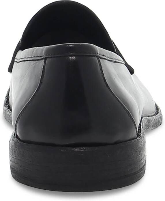 Guidi Zwarte Leren Loafer Stile Inglese Black Heren