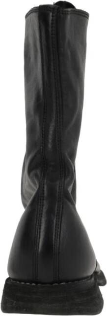 Guidi Zwarte Leren Rits Enkellaarzen Black Dames