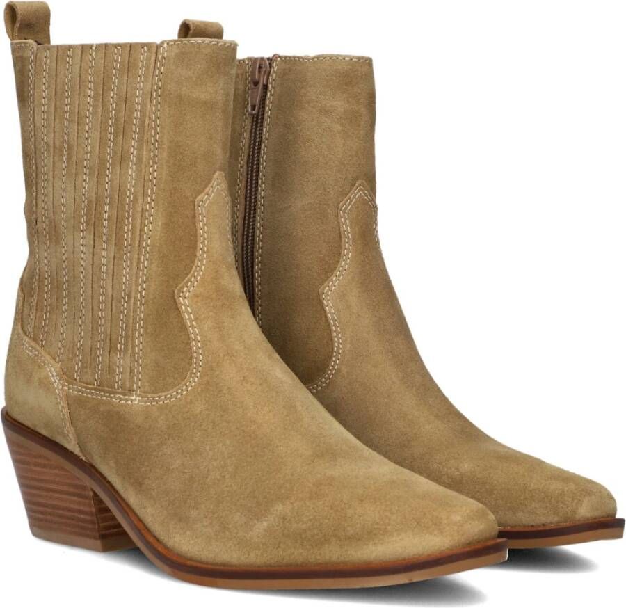 Haboob Beige Suède Cowboylaarzen Beige Dames