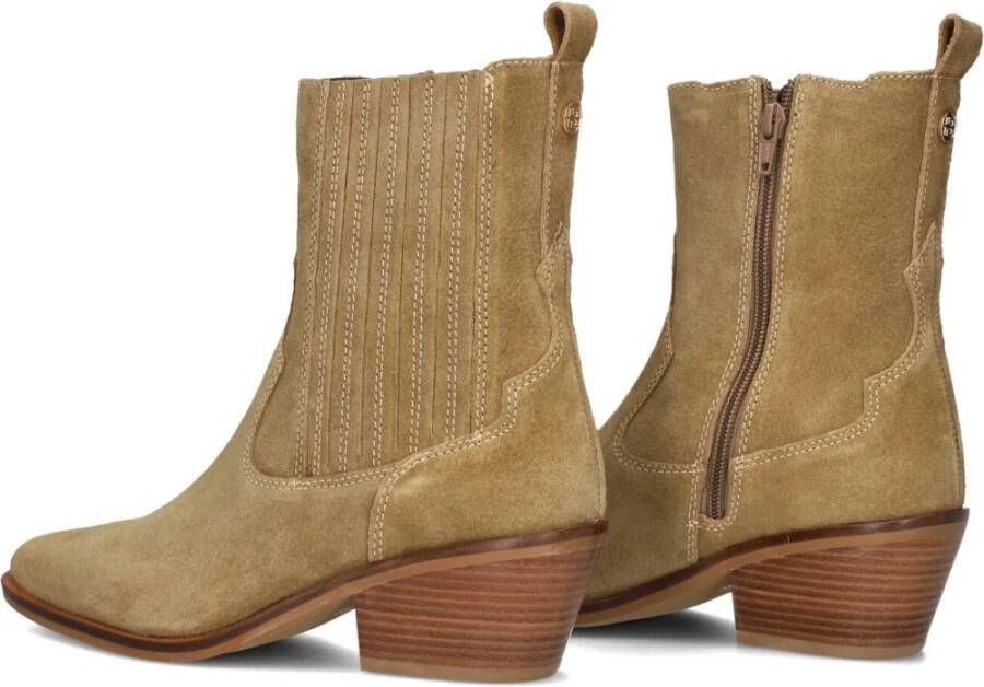 Haboob Beige Suède Cowboylaarzen Beige Dames