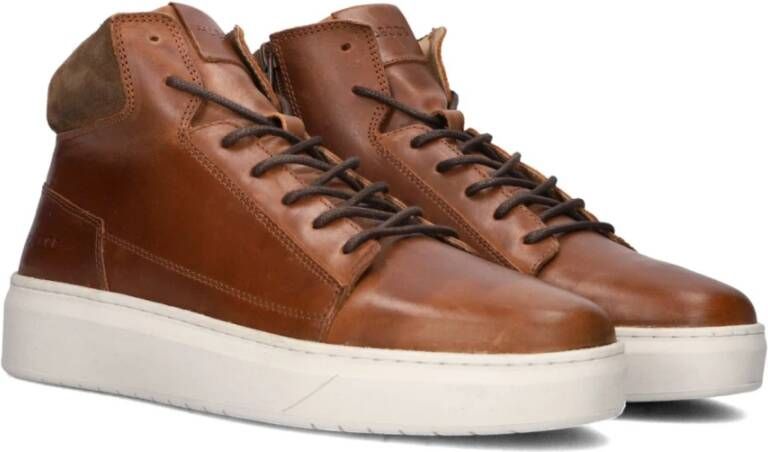 Haboob Stijlvolle Cognac Veterschoenen voor Heren Brown Heren