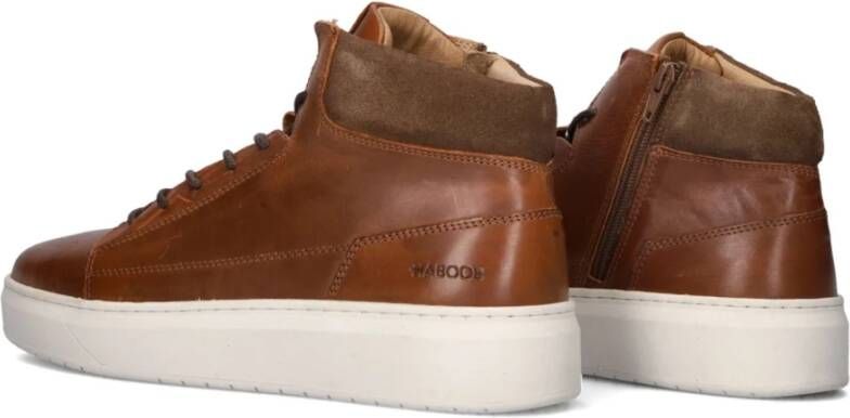 Haboob Stijlvolle Cognac Veterschoenen voor Heren Brown Heren