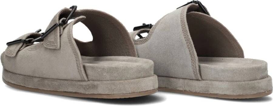 Haboob Taupe Suède Slippers voor Dames Gray Dames