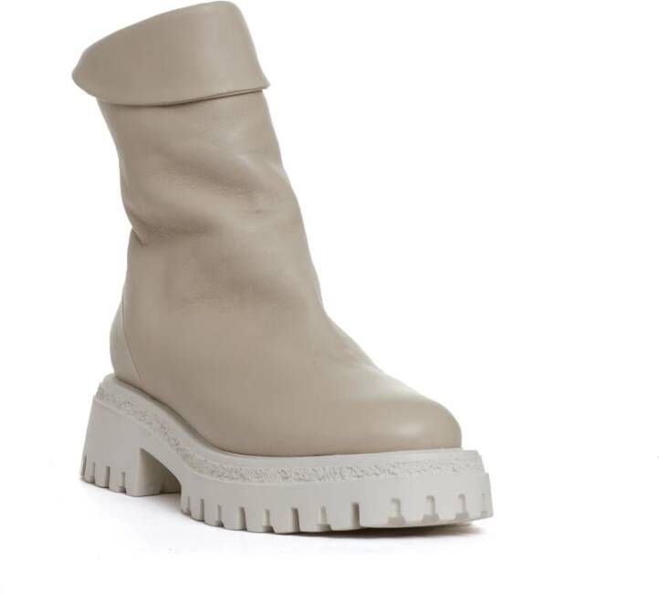 Halmanera Beige Enkellaarzen voor vrouwen Beige Dames