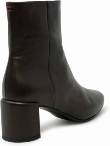 Halmanera Bruine Leren Enkellaarzen Fw24 Brown Dames