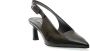 Halmanera Rosa Slingback Pumps Leren Dunne Hak Black Dames - Thumbnail 2