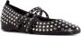 Halmanera Studded Zwarte Leren Ballerina Schoenen Black Dames - Thumbnail 2