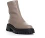 Halmanera Taupe Rits Bootie Beige Dames - Thumbnail 2