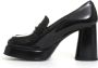 Halmanera Zwarte lak platform mocassin hak 90mm Black Dames - Thumbnail 3