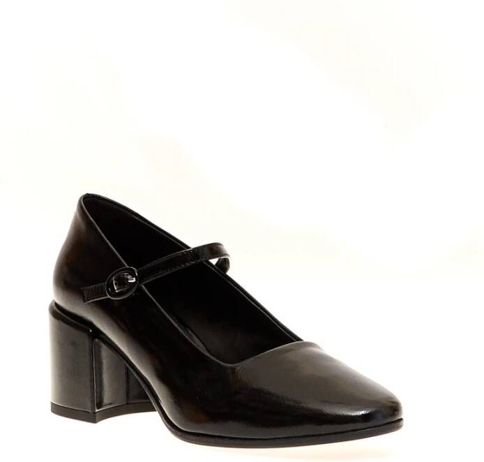 Halmanera Zwarte Lakleren Mary Jane Pumps Black Dames