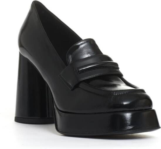 Halmanera Zwarte Lakleren Mocassin Schoenen Black Dames