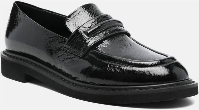 Halmanera Zwarte Lakleren Mocassin Schoenen Black Dames