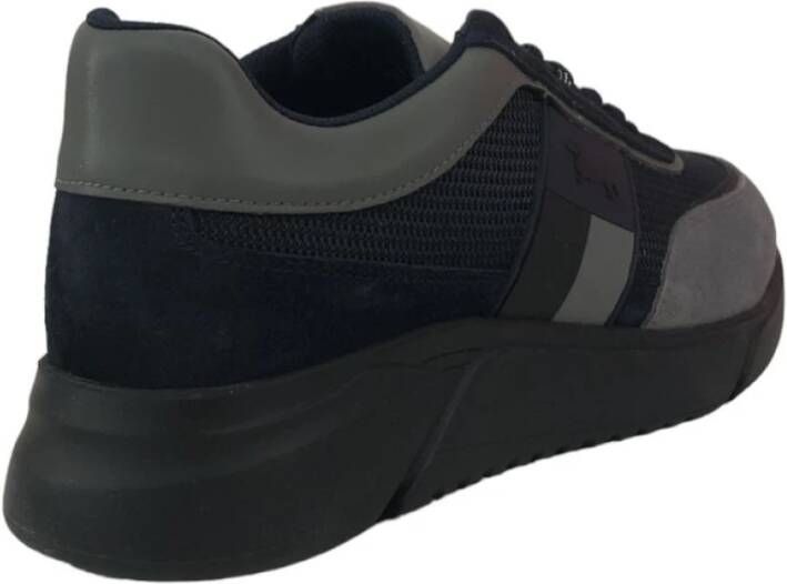 Harmont & Blaine Sneakers blauw voor mannen met grijze suède inzet 42 Gray Heren