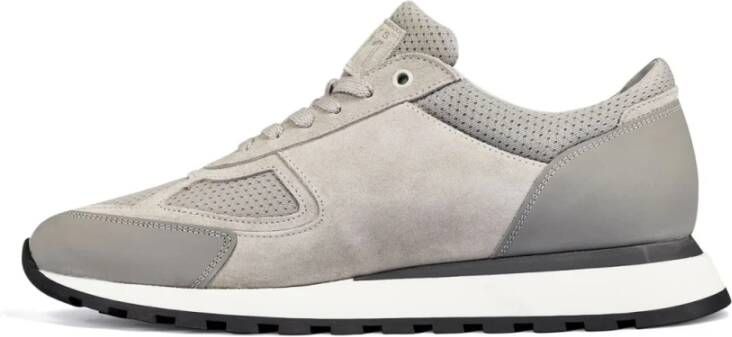 Harrys London Grijze Lage Sneakers Rubberen Zool Gray Heren