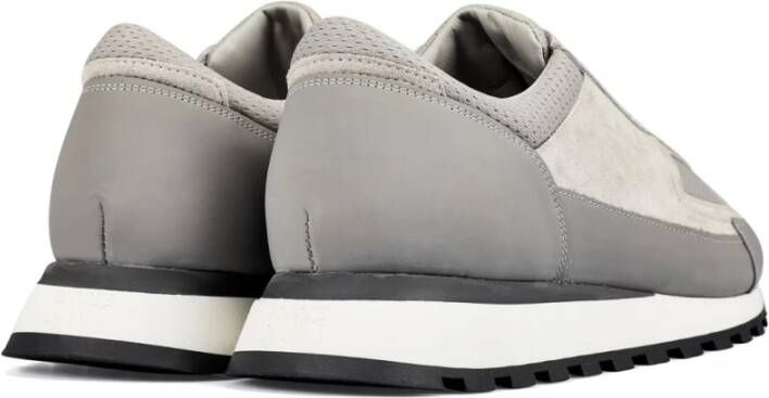 Harrys London Grijze Lage Sneakers Rubberen Zool Gray Heren