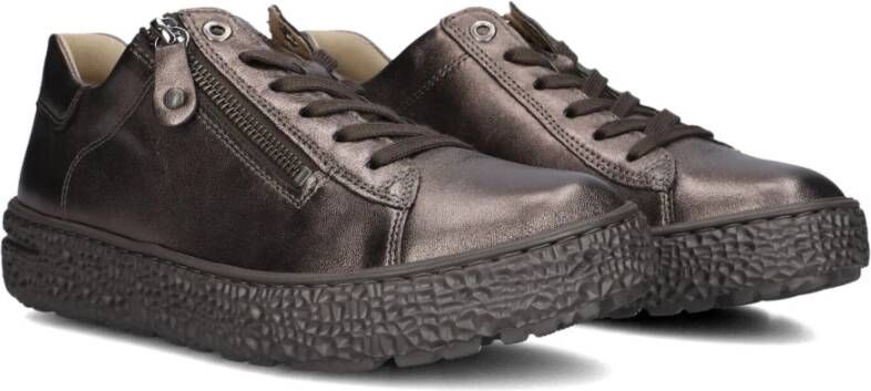 Hartjes Bronzen Rits Sneakers Dames Schoenen Brown Dames