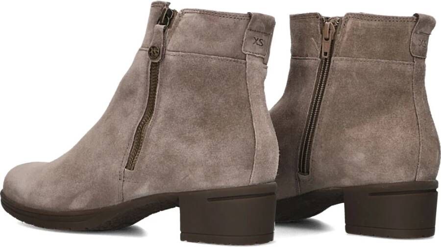 Hartjes Dames Enkellaarsjes met Rits in Taupe Beige Dames