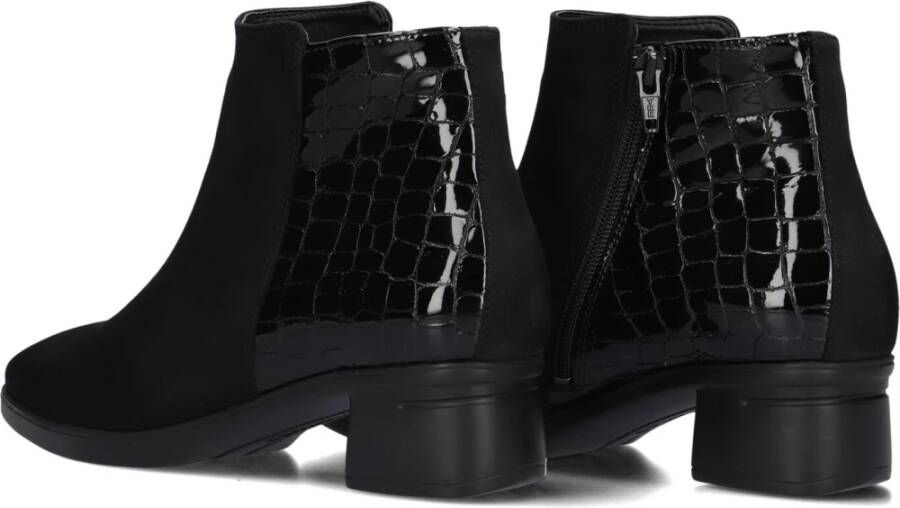 Hartjes Dames Enkellaarzen Zwart Nubuck Black Dames