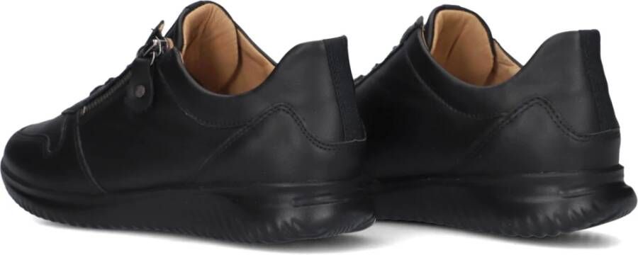 Hartjes Lage sneakers in zwart leer Black Dames