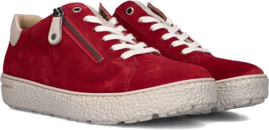 Hartjes Rode Sneakers met Metallic Detail Red Dames