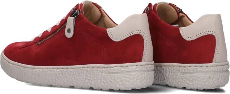 Hartjes Rode Suède Dames Lage Sneakers Red Dames