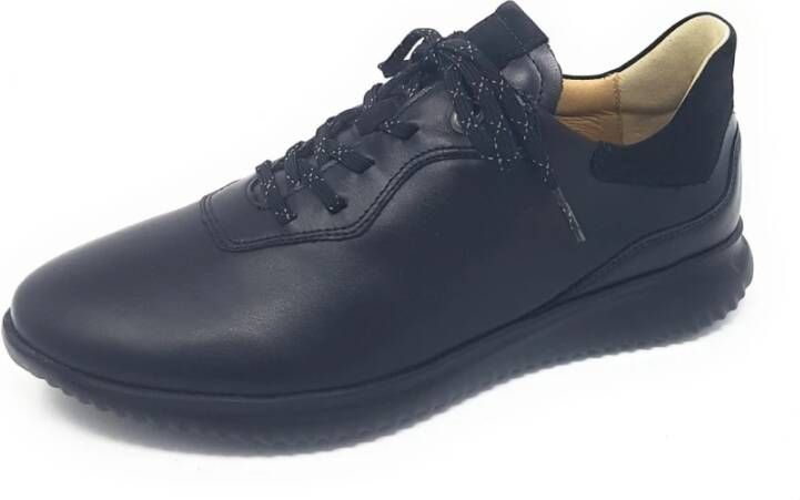 Hartjes Zwarte Veterschoenen Black Dames