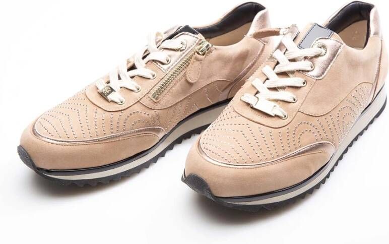 HASSIA Beige lage sneakers met rits Beige Dames