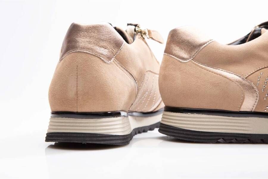 HASSIA Beige lage sneakers met rits Beige Dames