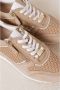 HASSIA Beige Sneakers met Suède en Gevlochten Details Beige Dames - Thumbnail 3