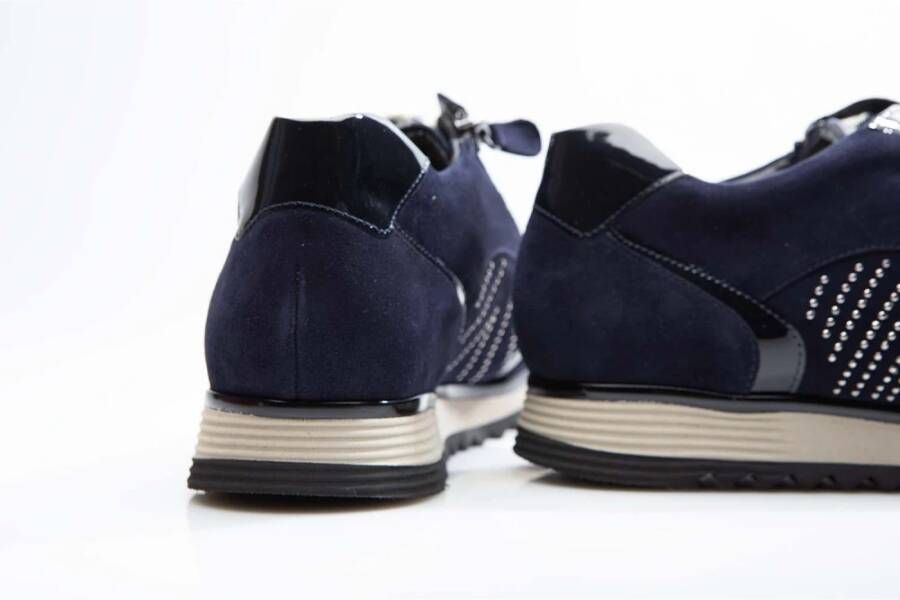 HASSIA Blauwe Sneakers met Kristallen Blue Dames