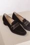 HASSIA Metallic Loafer met Antraciet Detail Black Dames - Thumbnail 4