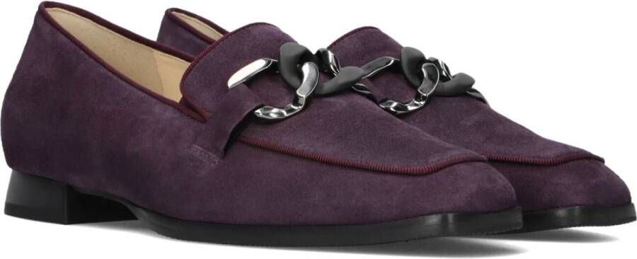 HASSIA Paarse Suède Loafers met Decoratie Purple Dames