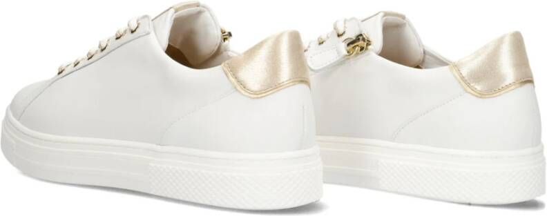 HASSIA Witte lage sneakers met gouden accenten White Dames