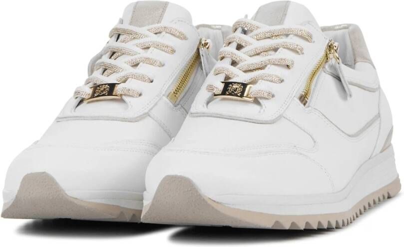 HASSIA Witte Leren Sneakers White Dames