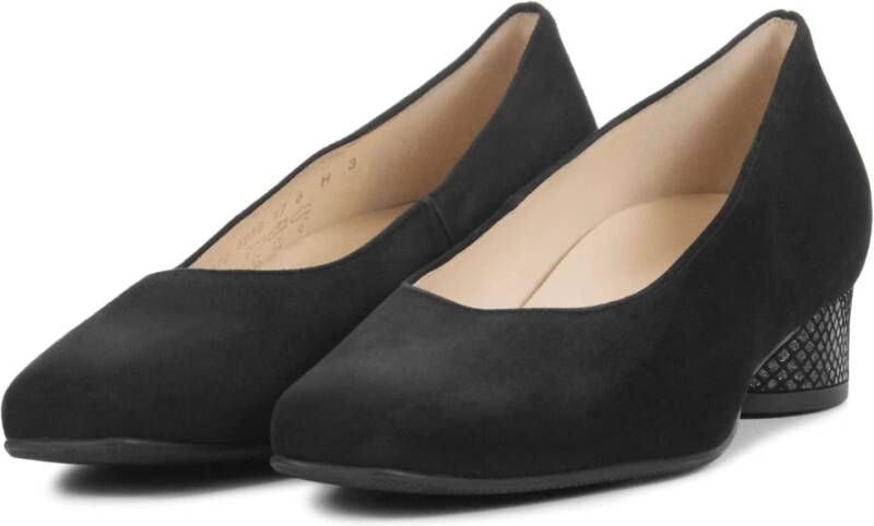 HASSIA Zwarte Leren Pumps Black Dames