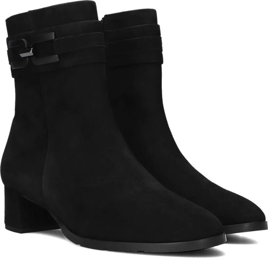 HASSIA Zwarte Suède Lage Dames Sneakers Black Dames