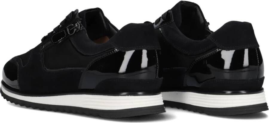 HASSIA Zwarte Suède Lage Dames Sneakers Black Dames