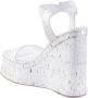 Haus OF Honey Elegante Witte Lakleren Kurk Sandalen White Dames - Thumbnail 3