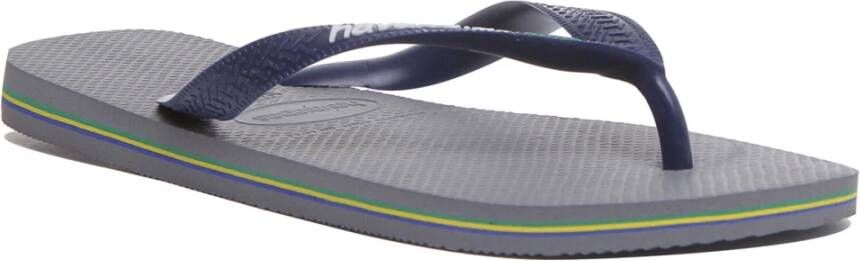 Havaianas Brasil Logo Slippers Grijs Gray Dames