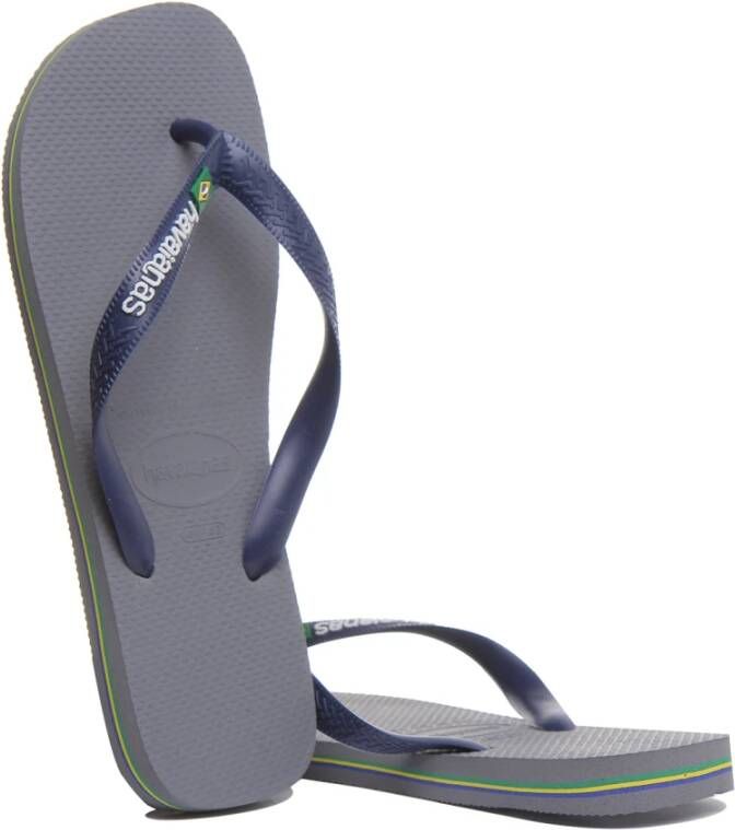 Havaianas Brasil Logo Slippers Grijs Gray Dames