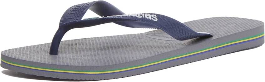 Havaianas Brasil Logo Slippers Grijs Gray Dames