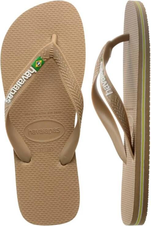 Havaianas Braziliaanse Vlag Slippers Brown Dames