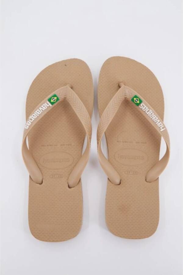 Havaianas Braziliaanse Vlag Slippers Brown Dames