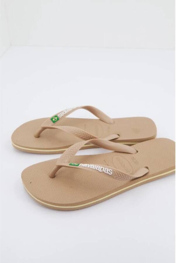 Havaianas Braziliaanse Vlag Slippers Brown Dames