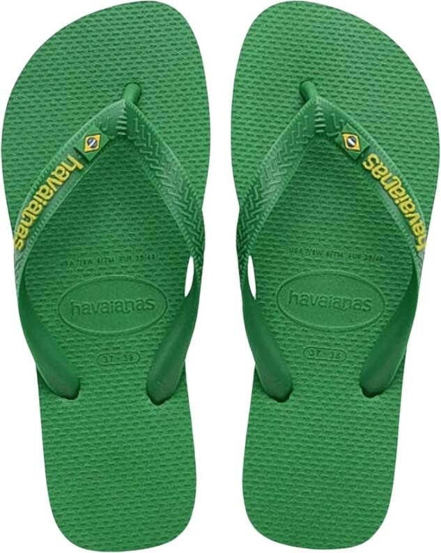 Havaianas Braziliaanse Vlag Slippers Green Heren