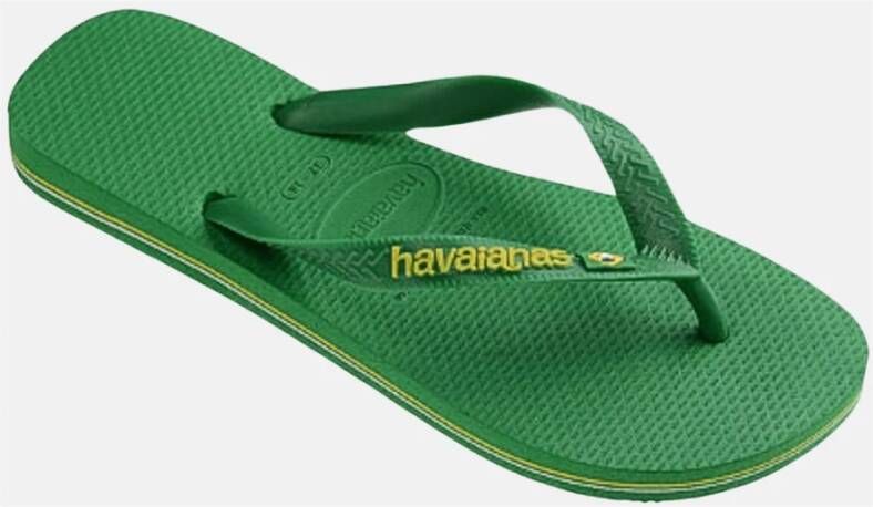 Havaianas Braziliaanse Vlag Slippers Green Heren