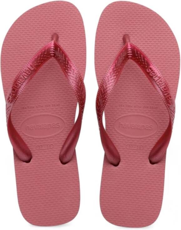 Havaianas Comfortabele Flip Flops met Sensorische Banden Pink Dames