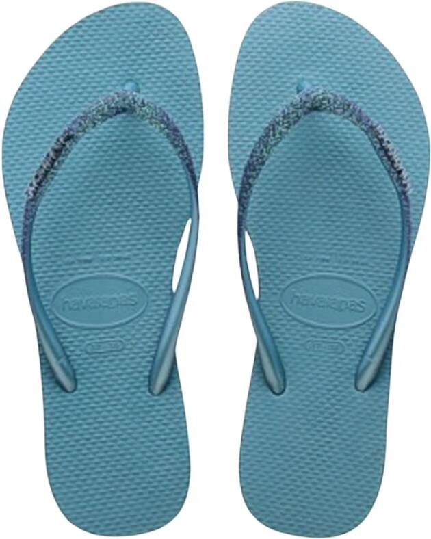 Havaianas Glinsterende Strand Slippers Vrouwen Blue Dames