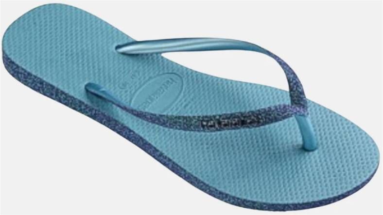 Havaianas Glinsterende Strand Slippers Vrouwen Blue Dames