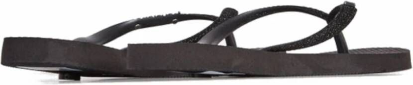 Havaianas Glitter II Flip Flops Black Dames